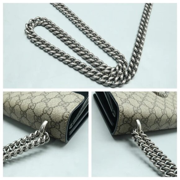 GUCCI Dionysus Brown Canvas Shoulder Bag 1004-021325 - Picture 7 of 12